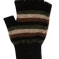 Merino & Possum Multi Striped Fingerless Glove [9965]