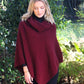 Possum Merino Cowl Neck Poncho [9630]