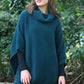 Possum Merino Lush Cowl Neck Poncho [9768]