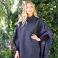 Possum Merino Lush Cowl Neck Poncho [9768]