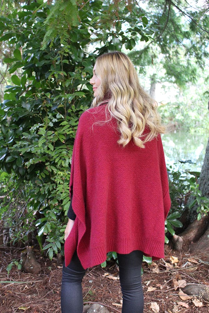 Possum Merino Lush Cowl Neck Poncho [9768]