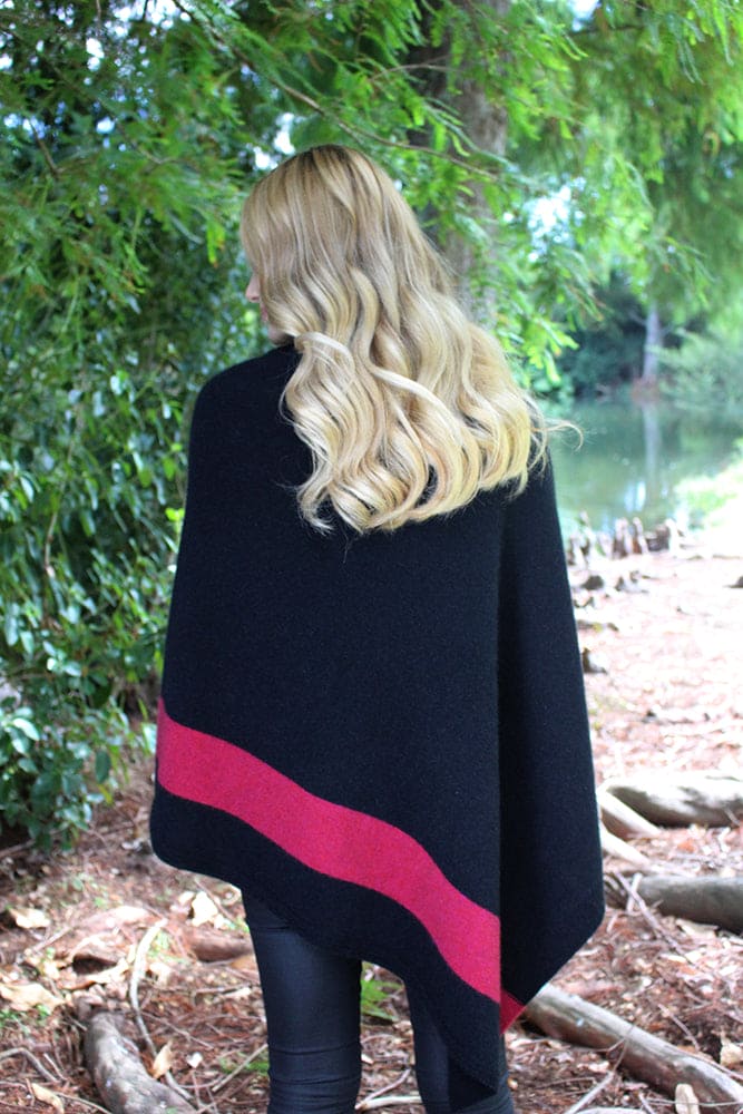 Possum Merino Cosset Poncho [9769]