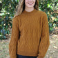 Possum Merino Cable Bell Sleeve Jumper [9778]