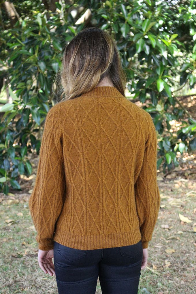 Possum Merino Cable Bell Sleeve Jumper [9778]