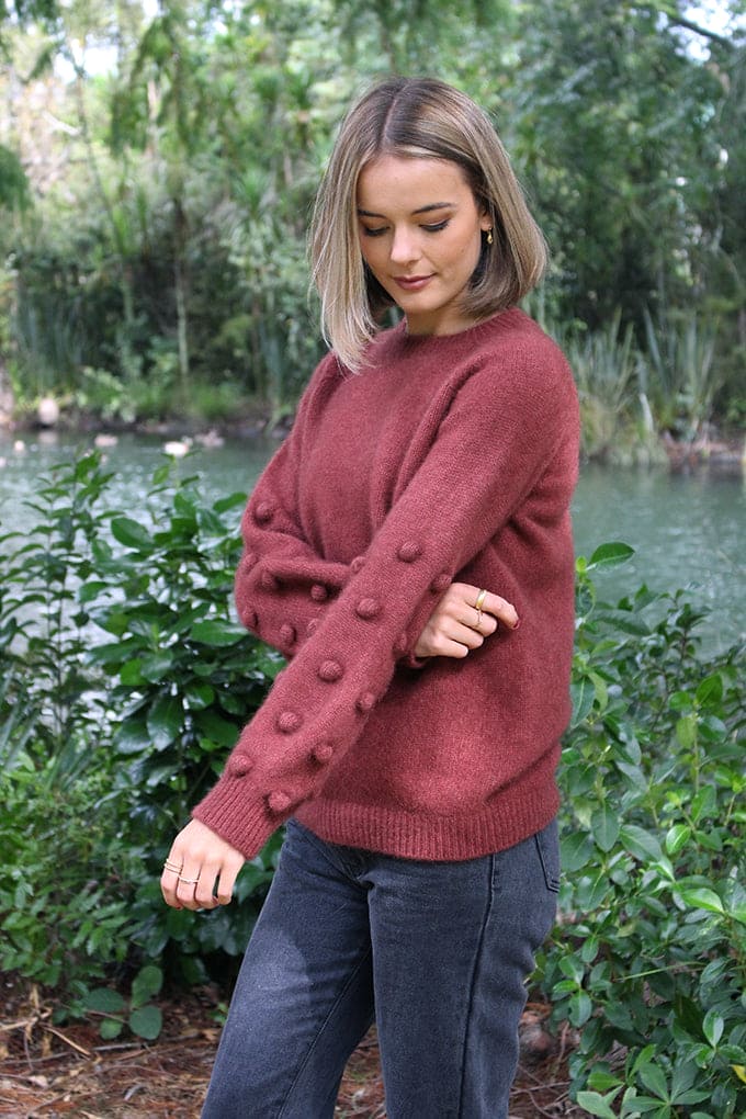 Possum Merino Bobble Sleeve Jumper [9781]