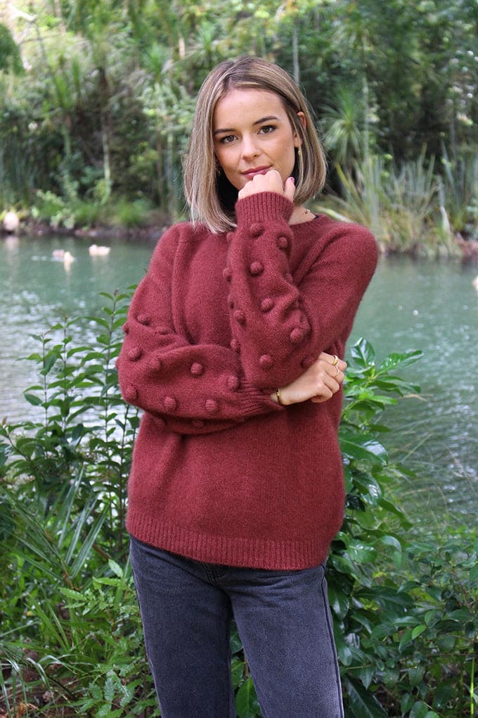 Possum Merino Bobble Sleeve Jumper [9781]