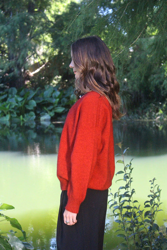 Possum Merino Cavern V Neck Jumper [9789]