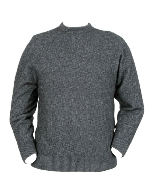 Possum Merino Men's Crew Neck Purl Jumper [9801]