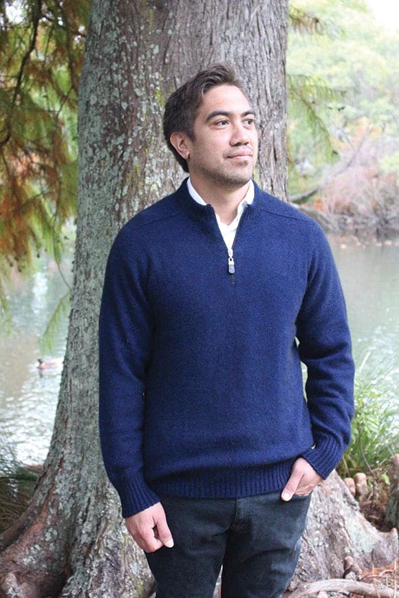 Possum Merino Men's Crew Neck 1/4 Zip Jumper [9813]