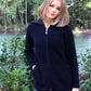 Possum Merino Striped Collared Jacket with Pockets [9831]