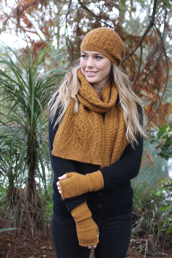 Possum Merino Plain Fingerless Mitten [9897]