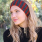 Possum Merino Reversible Plain/Striped Headband [9896]