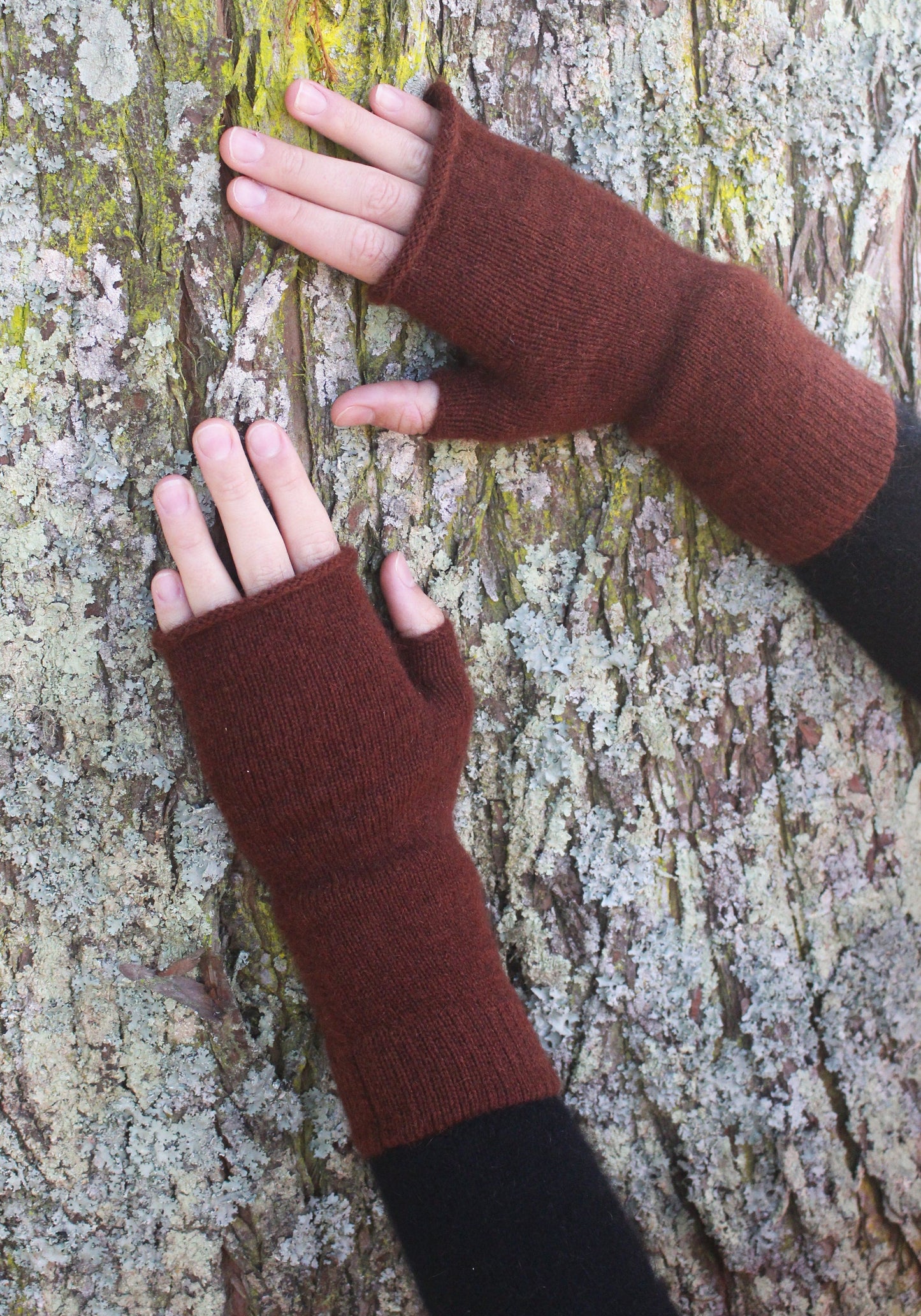 Possum Merino Plain Fingerless Mitten [9897]