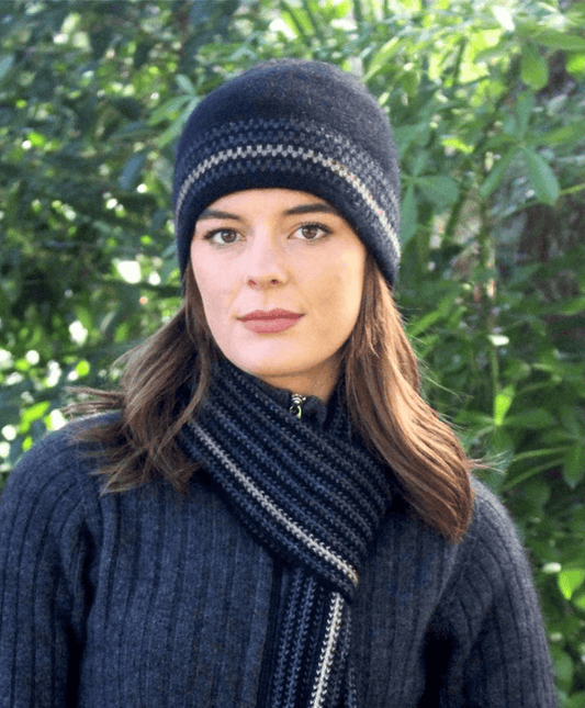 Possum Merino Urban Striped Beanie [9910]