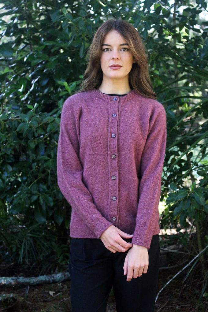 Possum Merino Plain Button Cardigan [9937]