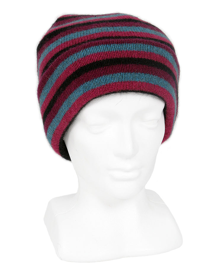 Possum Merino Multi Striped Beanie [9952]