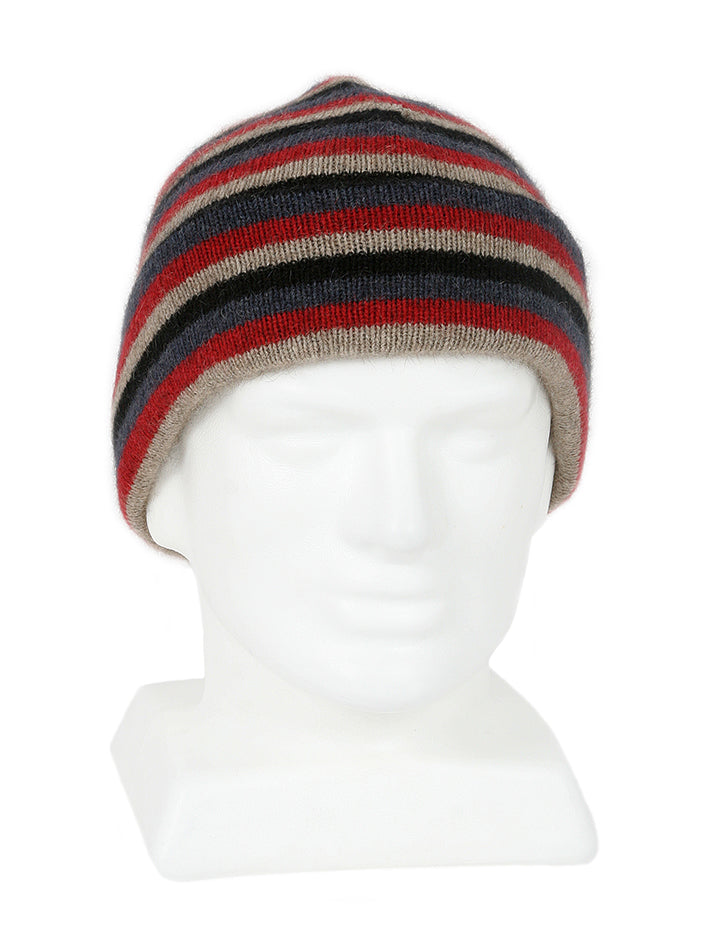 Possum Merino Multi Striped Beanie [9952]