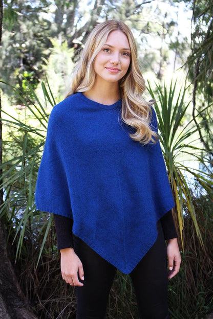Possum Merino Plain Poncho [9982]
