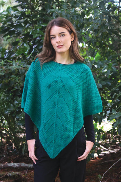 Possum Merino Lace Poncho [9980]