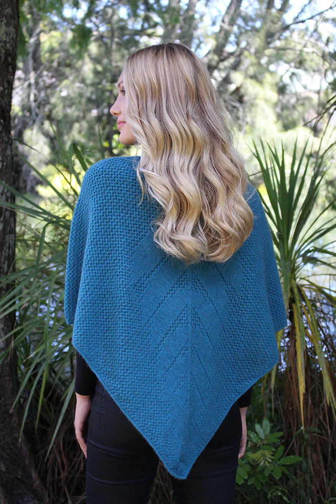 Possum Merino Lace Poncho [9980]