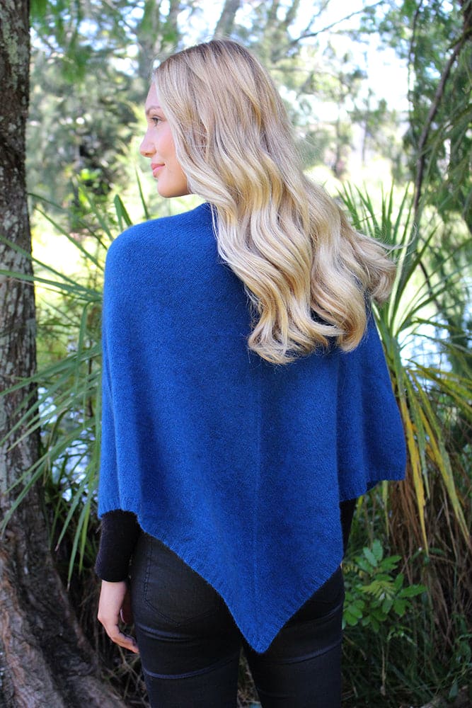 Possum Merino Lace Poncho [9980]