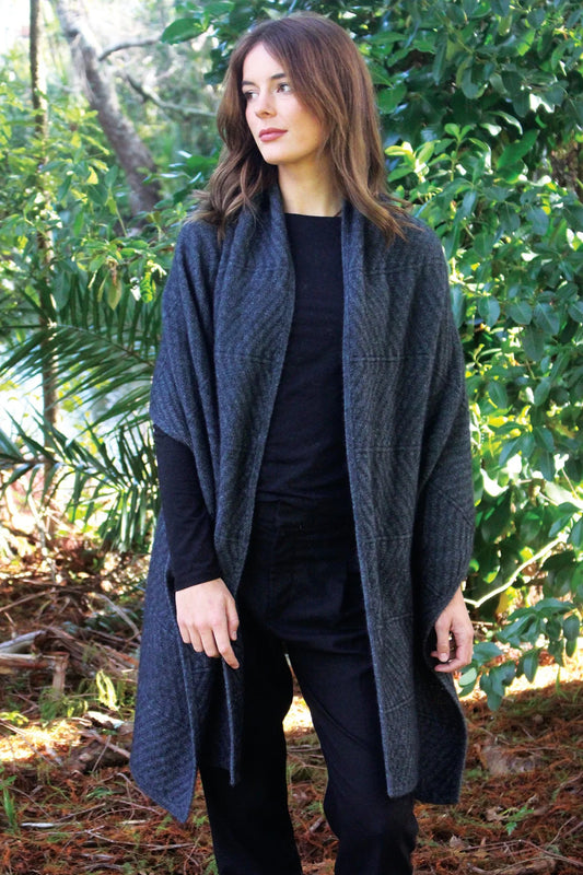 Possum Merino Chevron Wrap [9992]