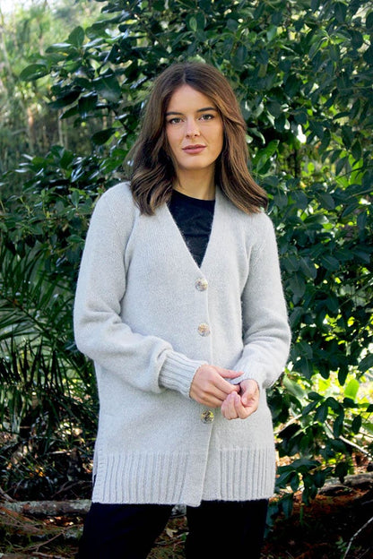 Alpaca Plain Cardigan [A073]