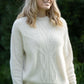 Alpaca Plain Crew Neck Cable Jumper [A076]