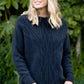 Alpaca Plain Crew Neck Cable Jumper [A076]