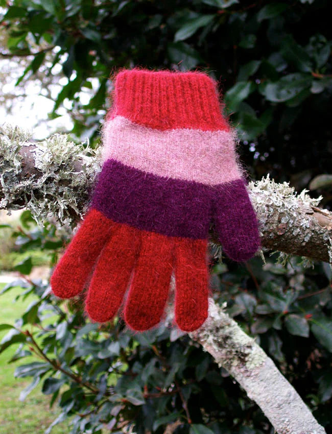 Possum Merino Child’s Stripe Glove [CK602]