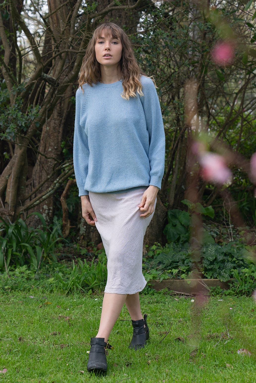 Merino + Cotton Penny Textured Jumper [CM102]