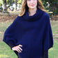 Possum Merino Cowl Neck Poncho [9630]
