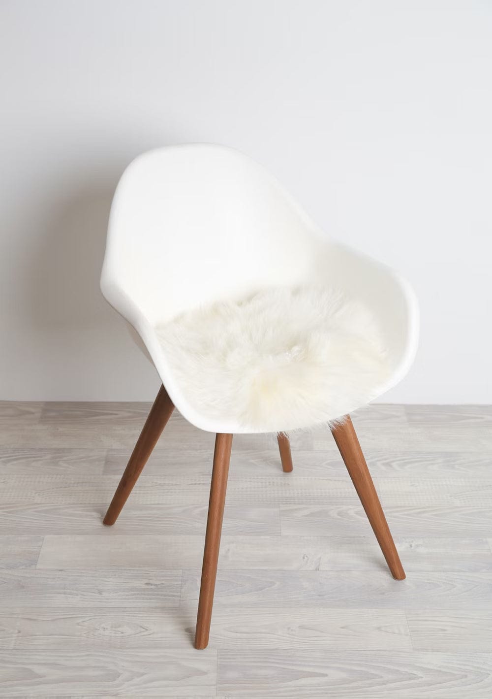 Longwool Sheepskin Cushion Cover Round - Ivory
