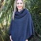 Possum Merino Cowl Neck Poncho [9630]