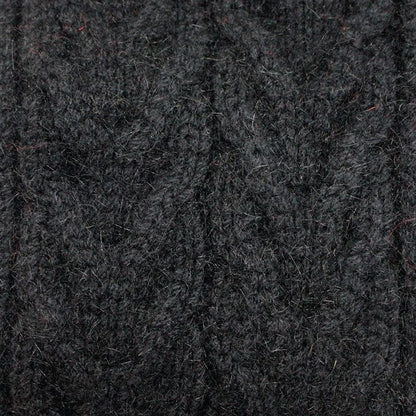 Possum Merino Cable Scarf with Pompom [9873]