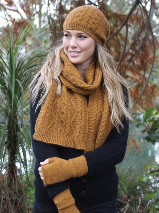 Possum Merino Opito Cable Scarf [9888]