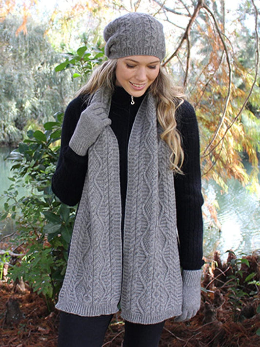Possum Merino Opito Cable Scarf [9888]