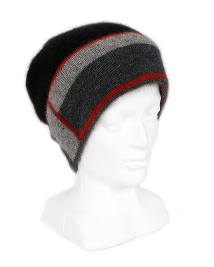 Possum Merino Accent Stripe Beanie [9892]