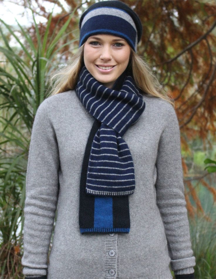 Possum Merino Accent Stripe Beanie [9892]