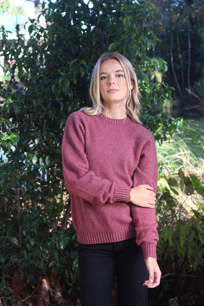 Possum Merino Plain Crew Neck Jumper [9936]