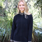 Possum Merino Motif Zip Cardigan [9963]