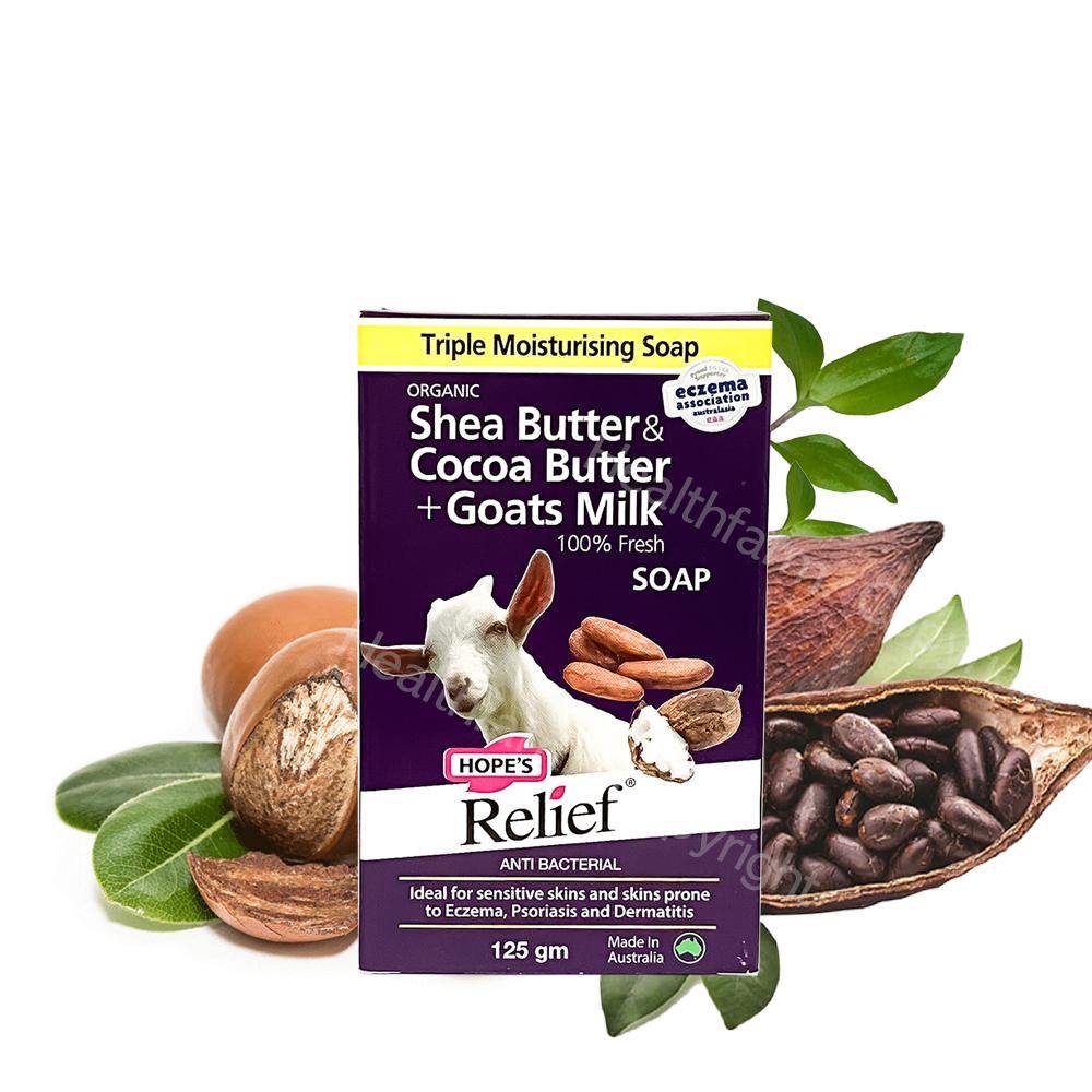 Hopes Shea Butter Soap With Cocoa Butter & Goat's Milk 125gm | Healthfarm