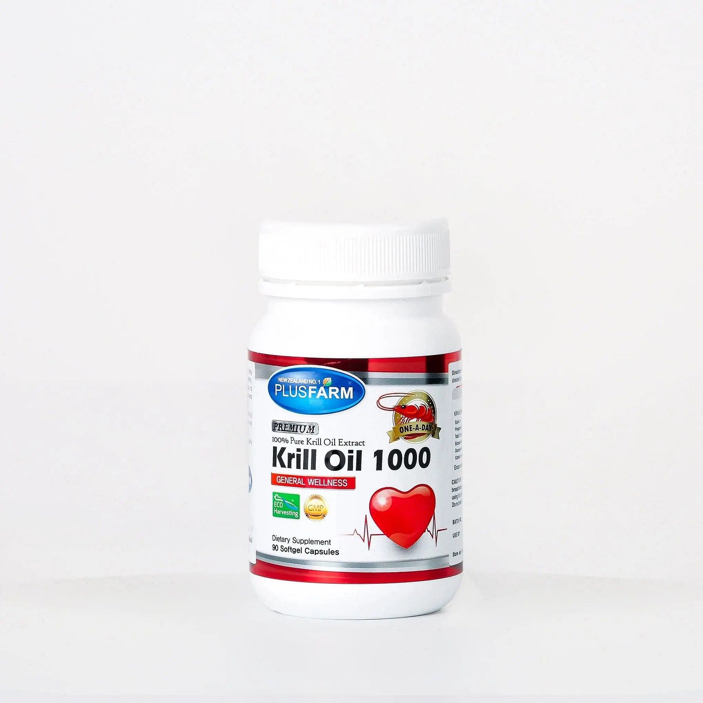 Plusfarm Krill Oil 1,000mg [90 capsules] - Healthfarm