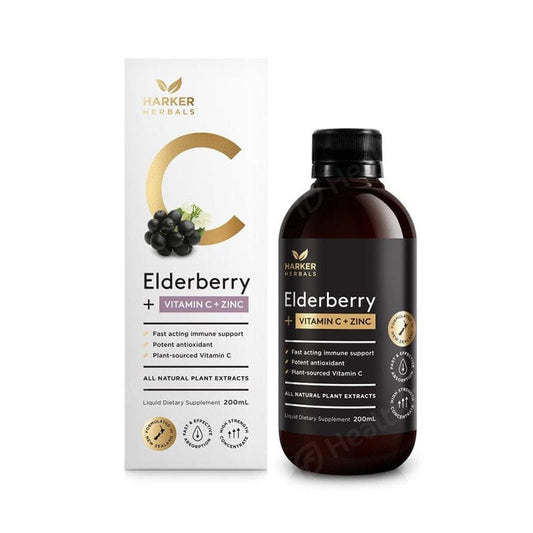 Harker Herbals Vitamin C+ Elderberry + Zinc [200ml]