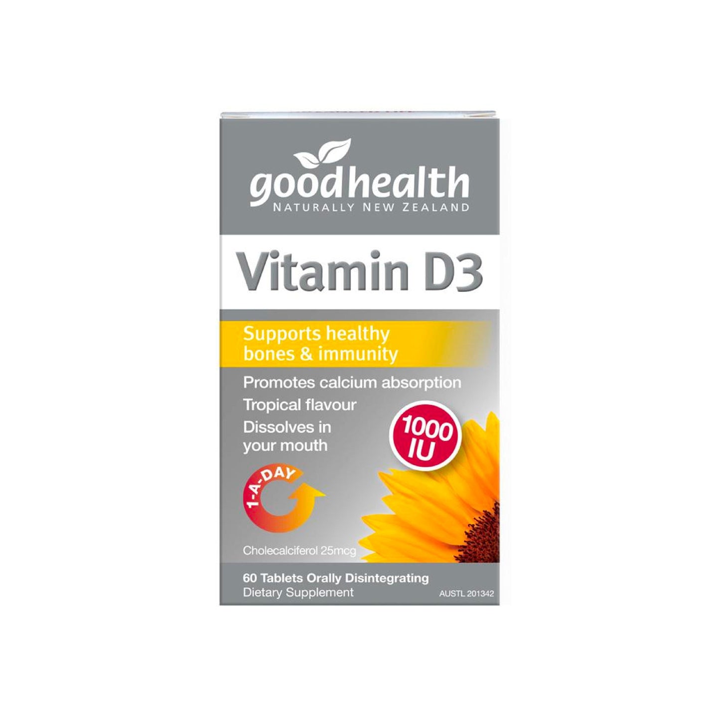 Vitamin D3 1000 IU [120 Tablets Orally Dissolving]